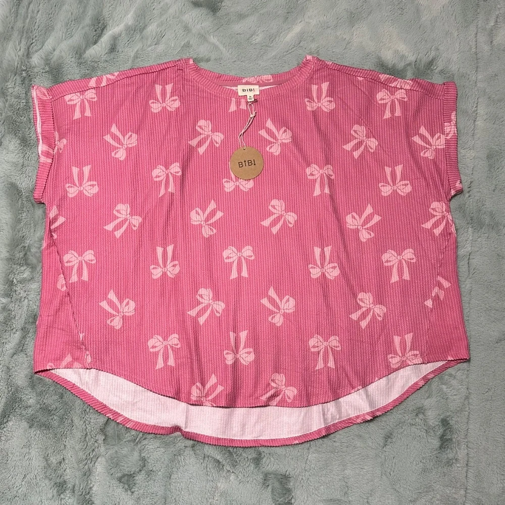 BiBi Ribbed Bow Top size 3X - Picture 2 of 5